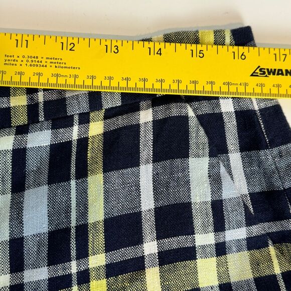 Joie Plaid Linen Merci Short Shorts 6 - Picture 6 of 8